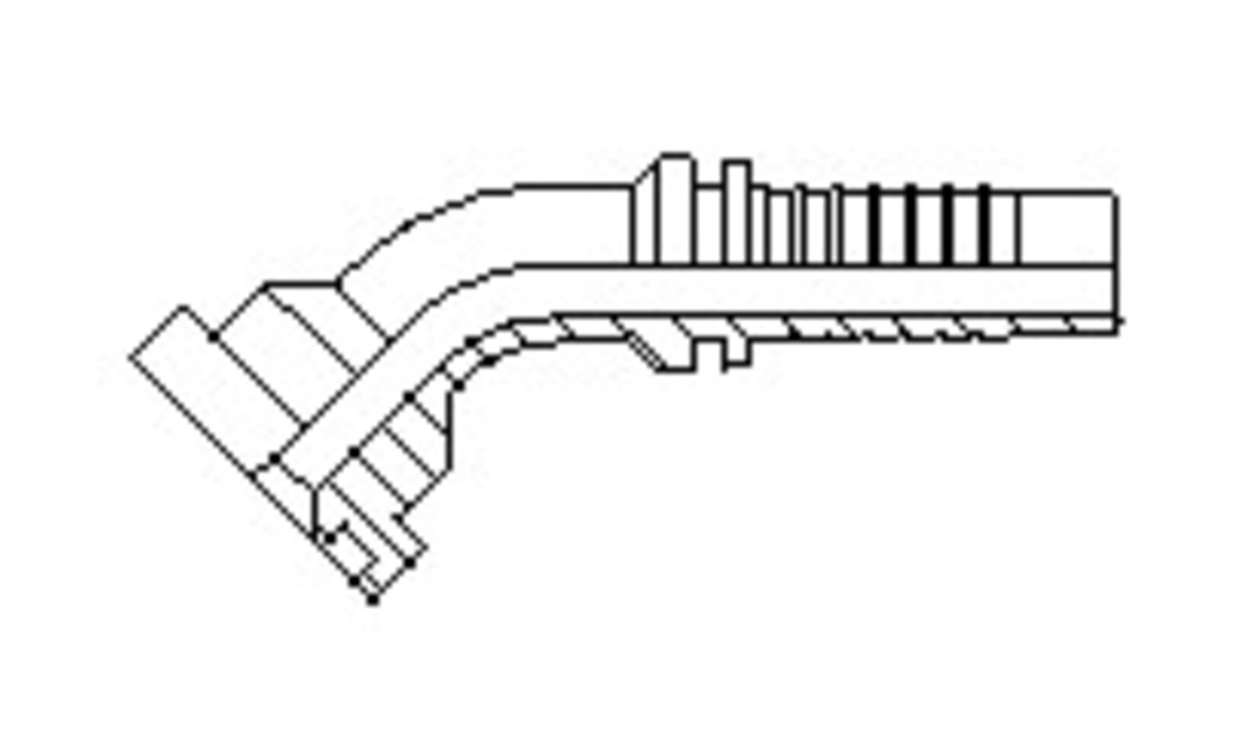 Brida 45º SAE 3000 PSI