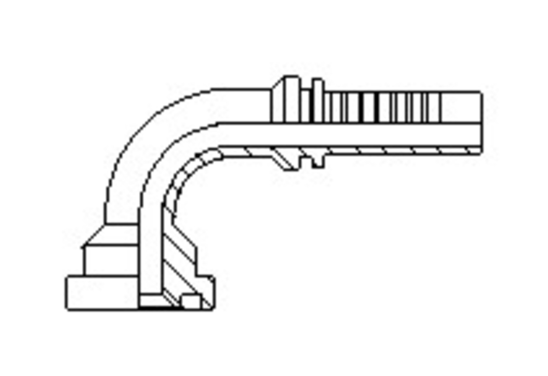 Brida 90º SAE 6000 PSI